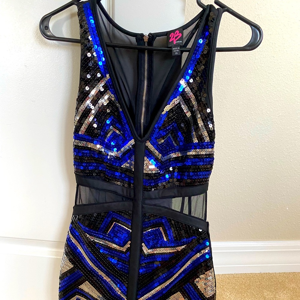 Bebe Sequined Mini Dress